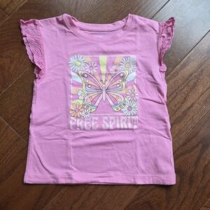 365 Kids Free Spirit Pink Butterfly Graphic Tee for Kids
